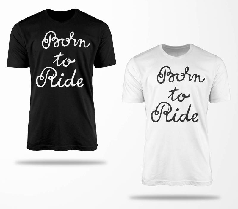 Biker T-Shirts B0106 Motorrad T-Shirt Für Geschenke Motorradfahrer Chopper Bobber Oldschool Benzin Im Blut Bis 5xl Schwarz & Weiß von RocketshirtsShop