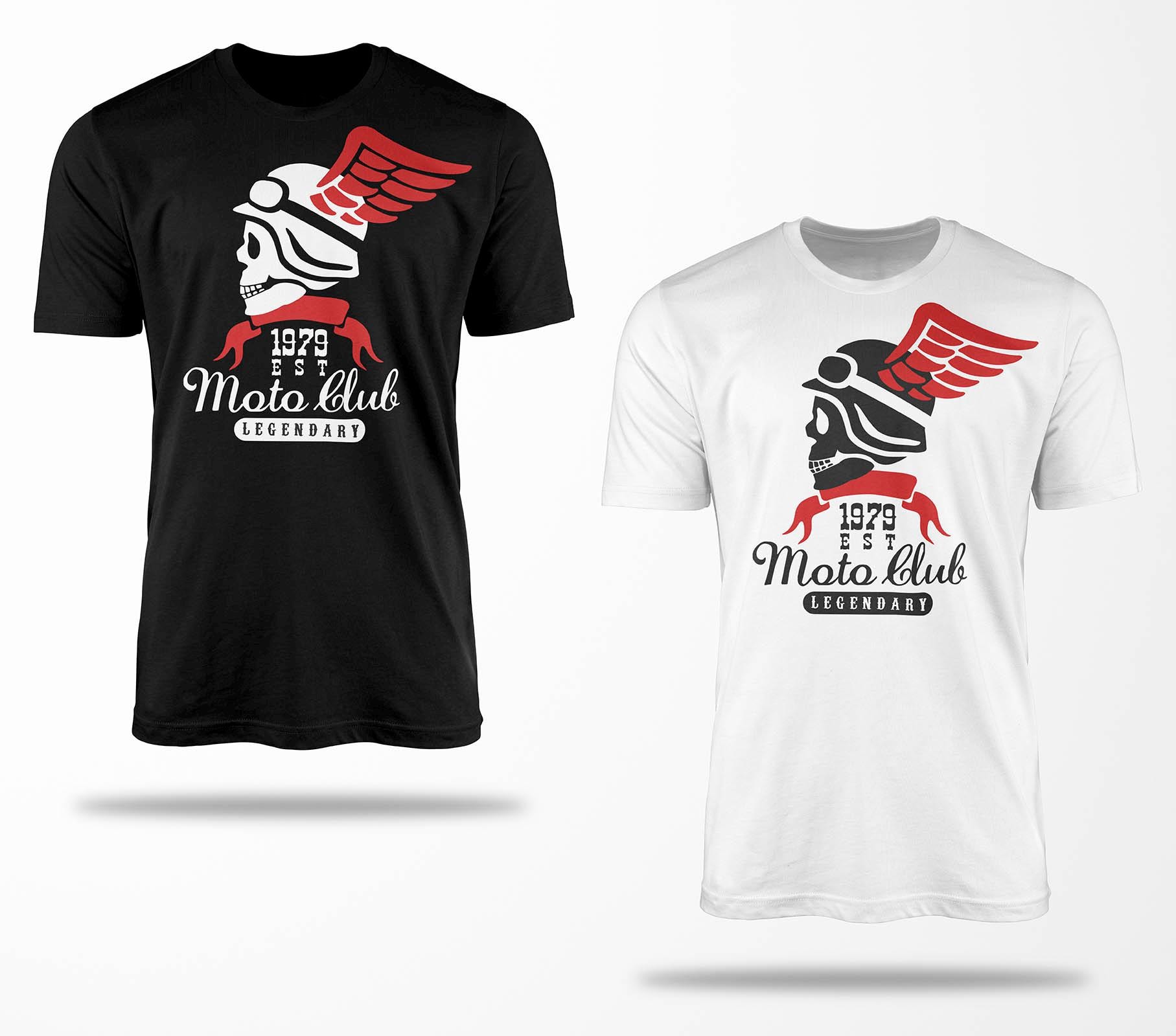 Biker T-Shirts B0155 Motorrad T-Shirt Für Geschenke Motorradfahrer Chopper Bobber Oldschool Benzin Im Blut Bis 5xl Schwarz & Weiß von RocketshirtsShop