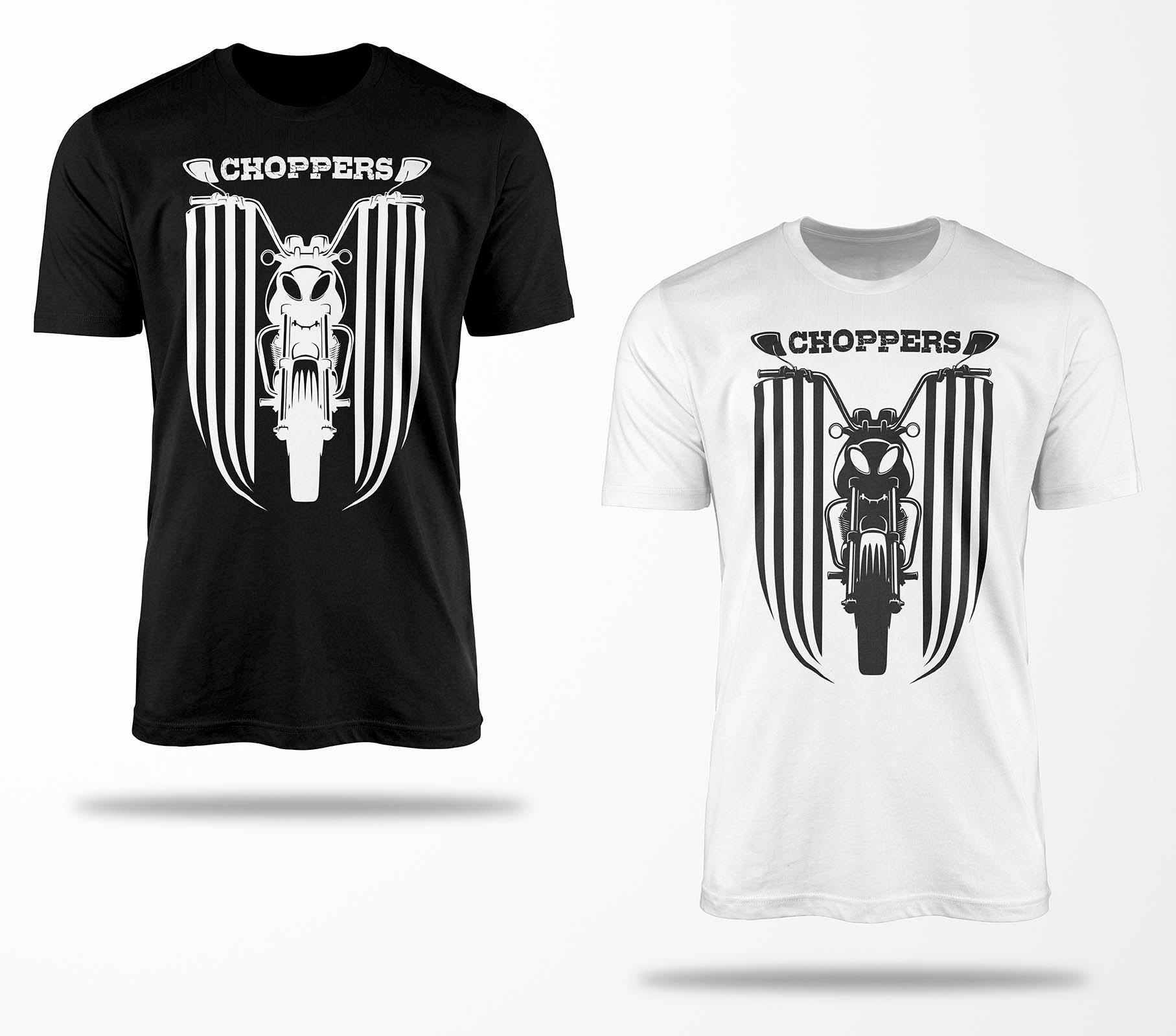 Biker T-Shirts B0173 Motorrad T-Shirt Für Geschenke Motorradfahrer Chopper Bobber Oldschool Benzin Im Blut Bis 5xl Schwarz & Weiß von RocketshirtsShop