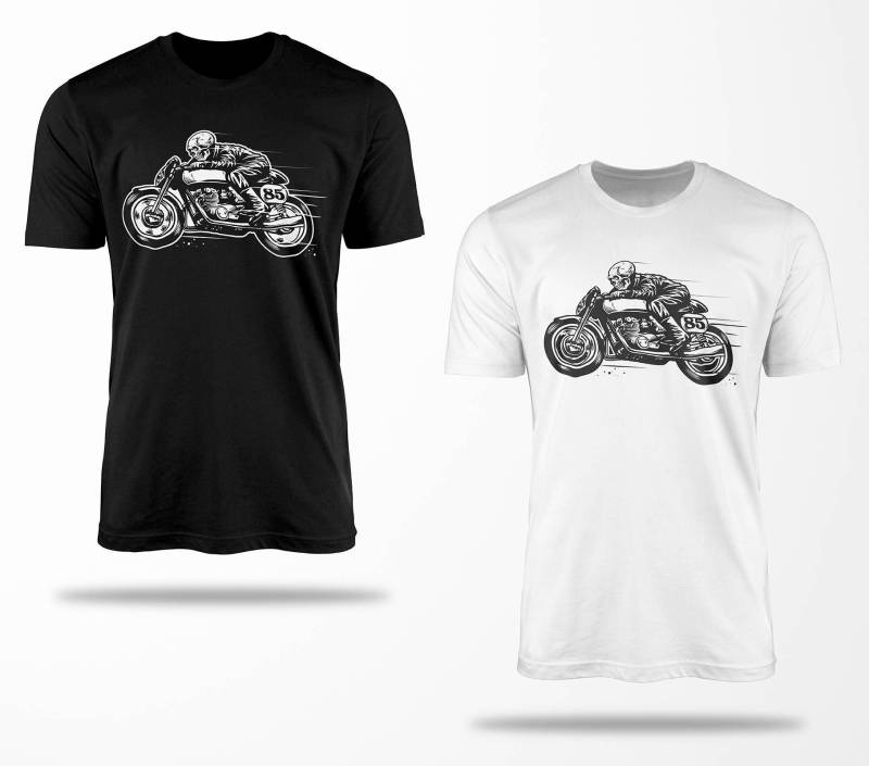 Biker T-Shirts B0275 Motorrad T-Shirt Für Geschenke Motorradfahrer Chopper Bobber Oldschool Benzin Im Blut Bis 5xl Schwarz & Weiß Biker T-Shirts B0275 Motorrad T-Shirt Für Geschenke Motorradfahrer Chopper Bobber Oldschool Benzin Im Blut Bis 5xl Schwarz & Weiß von RocketshirtsShop