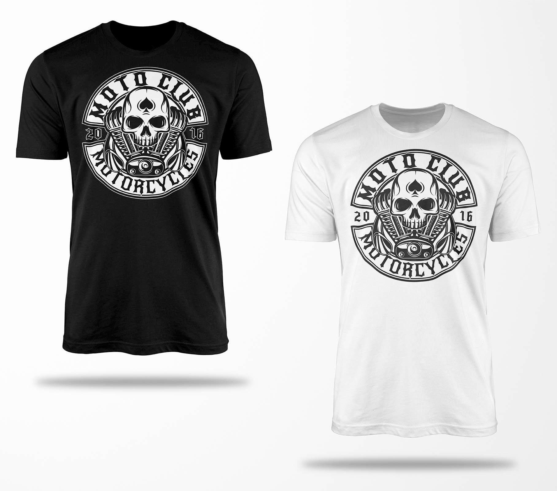 Biker T-Shirts B0291 Motorrad T-Shirt Für Geschenke Motorradfahrer Chopper Bobber Oldschool Benzin Im Blut Bis 5xl Schwarz & Weiß von RocketshirtsShop