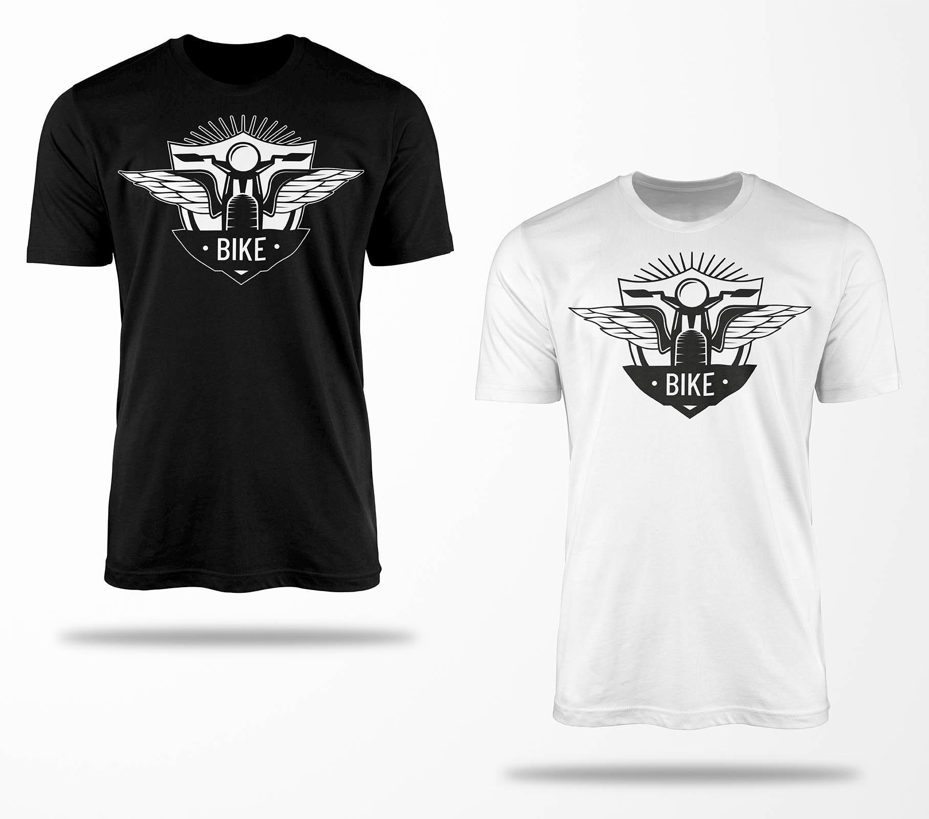 Biker T-Shirts B0306 Motorrad T-Shirt Für Geschenke Motorradfahrer Chopper Bobber Oldschool Benzin Im Blut Bis 5xl Schwarz & Weiß von RocketshirtsShop