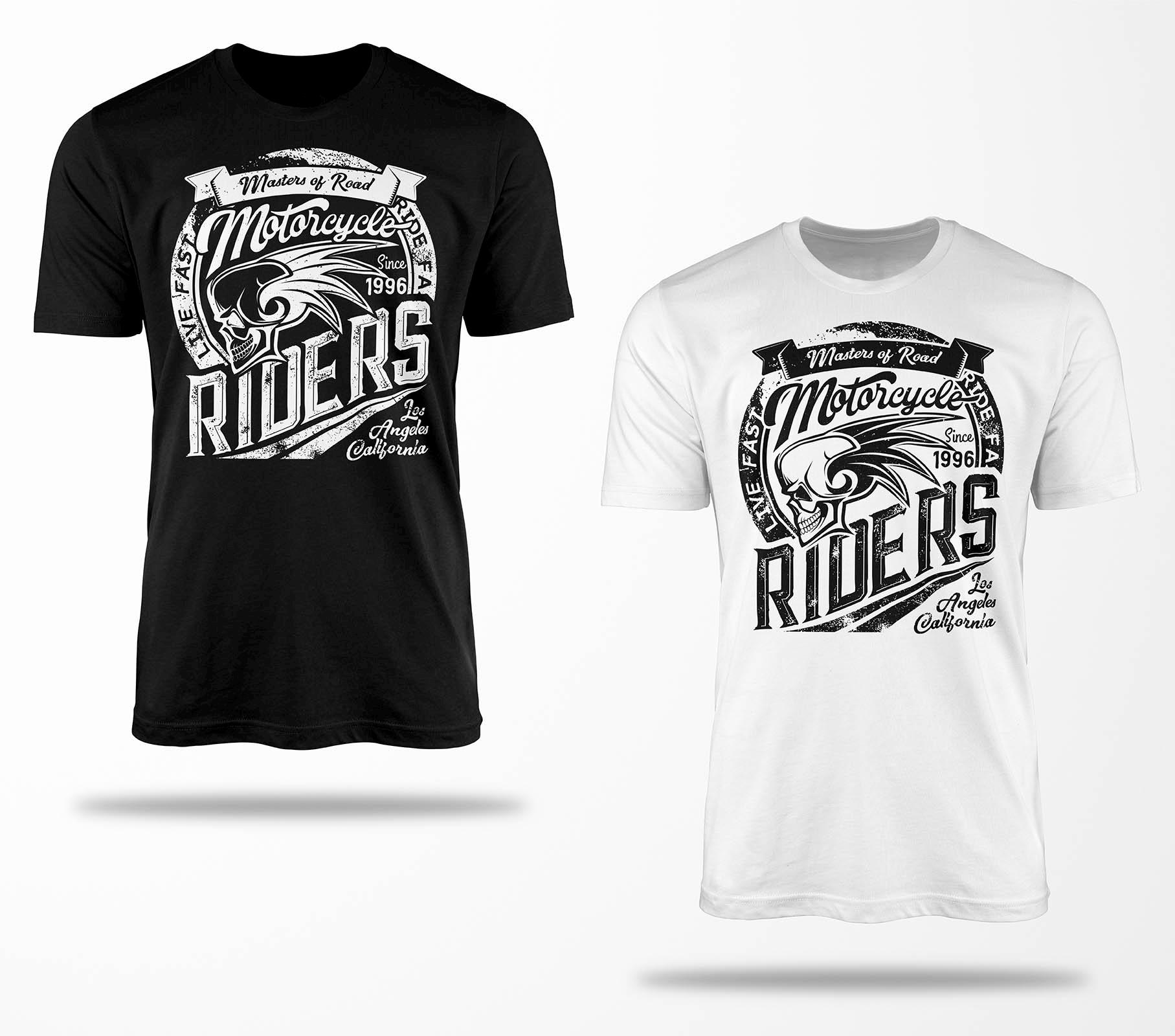 Biker T-Shirts B0321 Motorrad T-Shirt Für Geschenke Motorradfahrer Chopper Bobber Oldschool Benzin Im Blut Bis 5xl Schwarz & Weiß von RocketshirtsShop