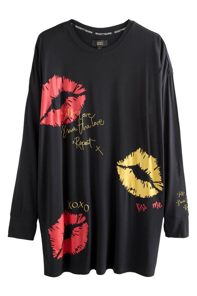 Rockett St George Pyjamaoberteil Rockett St George langärmeliges Schlaf-T-Shirt (1-tlg) von Rockett St George