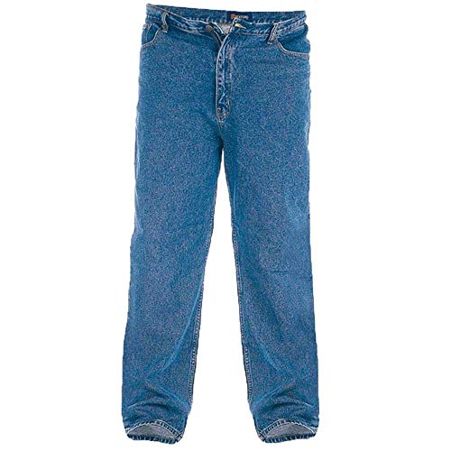 Rockford Komfort Passform Mens 38" Bein Größe Qualität Jeans Stonewashed Blau W42- L38 von DUKE