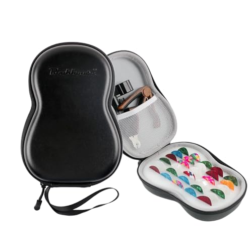 Rockhouse Gitarrenplektren-Halter, Plektrum-Tasche, Aufbewahrungsbox, PU-Leder, Plektrum-Tasche, Organizer, passend für alle Größen, Gitarrenzubehör, Geschenk für Gitarristen, Größe M Rockhouse Gitarrenplektren-Halter, Plektrum-Tasche, Aufbewahrungsbox, PU-Leder, Plektrum-Tasche, Organizer, passend für alle Größen, Gitarrenzubehör, Geschenk für Gitarristen, Größe M von Rockhouse