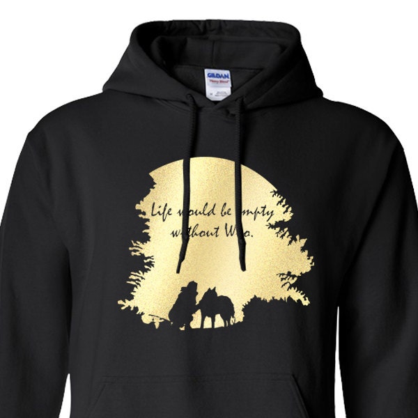 Das Leben Wäre Leer Ohne Woo - Metalic Silber Oder Gold Siberian Husky Alaskan Malamute Schlittenhund Überzug Hoodie Unisex von RockinDaDogs