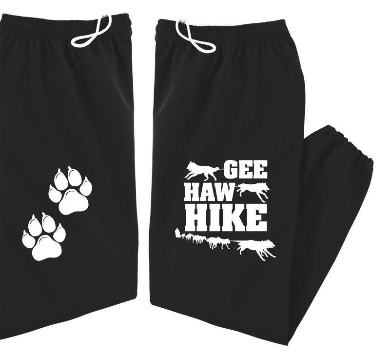 Gee Haw Hike - Siberian Husky Alaskan Malamute Jogginghose Erwachsene, Männer, Frauen Unisex von RockinDaDogs