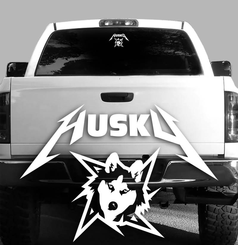 Huskies Rock Metallica - Siberian Husky Hoodies, Shirts, Aufkleber, Tassen, Kissen Und Taschen von RockinDaDogs