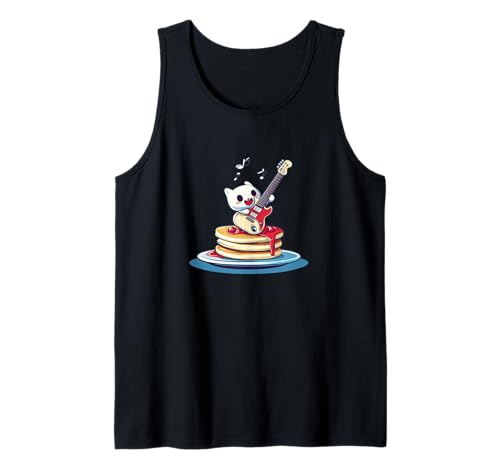 Süßes Pancake Monster mit E-Gitarre für Jungen und Mädchen Tank Top Süßes Pancake Monster mit E-Gitarre für Jungen und Mädchen Tank Top von Rocking Pancake Outfit