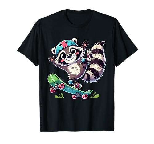 Skateboarding Racoon s Kinder, Erwachsene, Lehrer und Trainer T-Shirt Skateboarding Racoon s Kinder, Erwachsene, Lehrer und Trainer T-Shirt von Rocking Racoons s Cartoons & Graphics Store