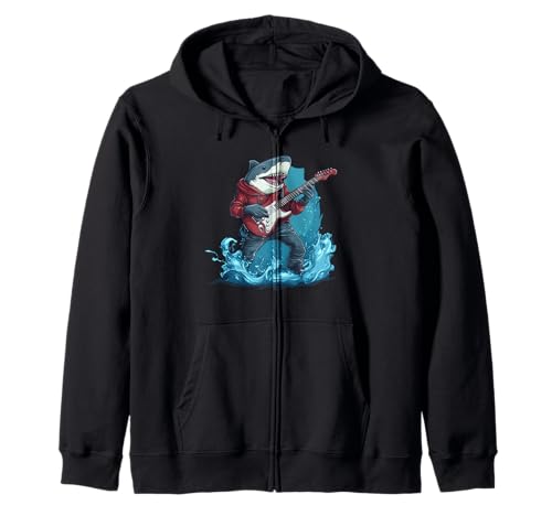 Rock'n Roll Shark Outfit mit Gitarre für Erwachsene und Kinder Kapuzenjacke Rock'n Roll Shark Outfit mit Gitarre für Erwachsene und Kinder Kapuzenjacke von Rocking Shark