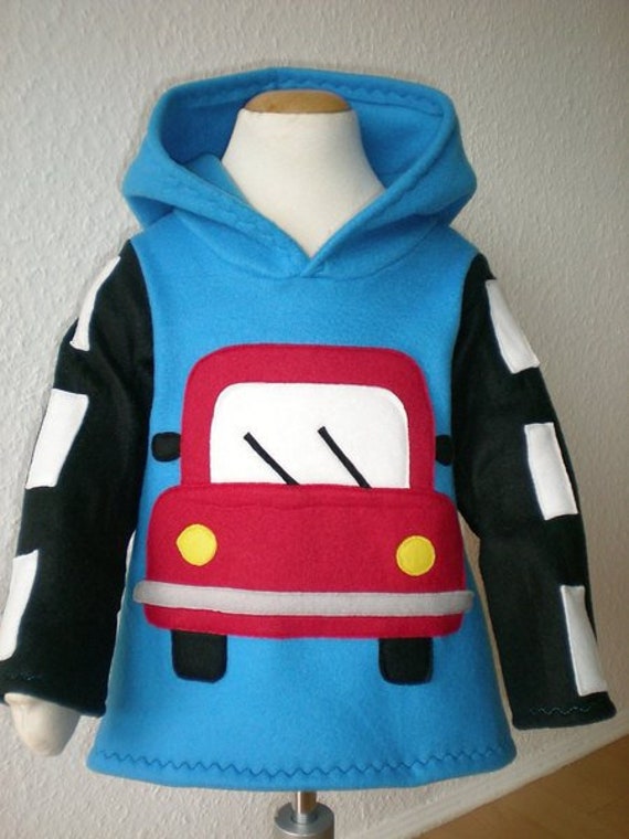 Zipfelpulli Fleece Auto Wunschgröße von RockingAngelsStyle