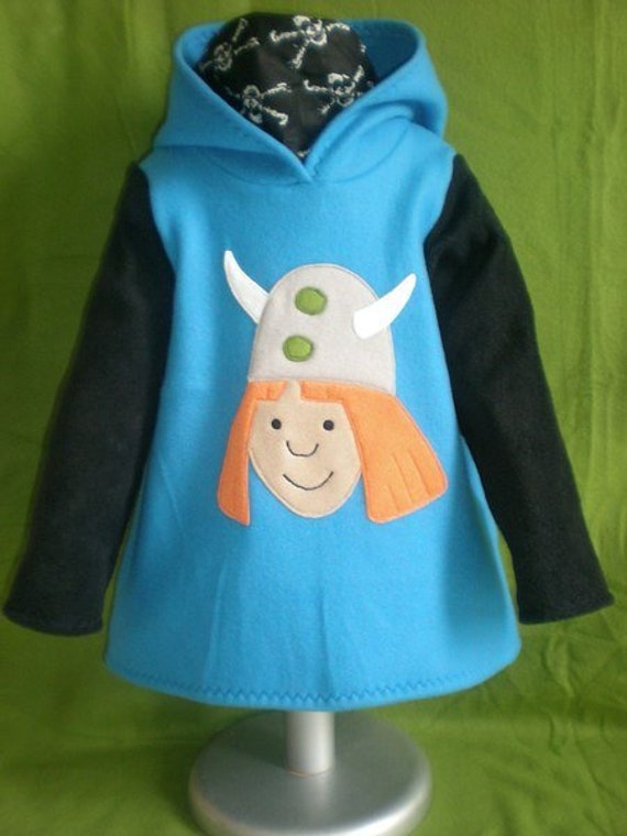 Zipfelpulli Wikinger Wunschgröße Fleece von RockingAngelsStyle