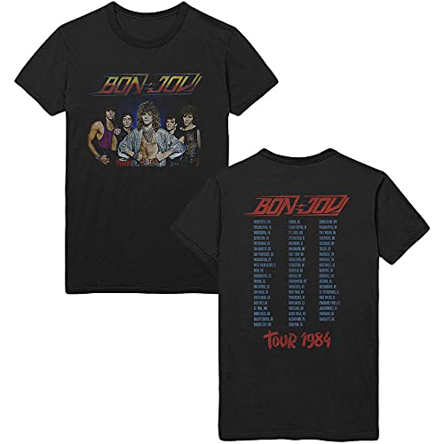 Bon Jovi Tour '84 offiziell Männer T-Shirt Herren (Large) von Rockoff Trade