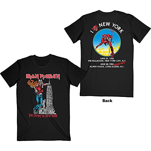 Iron Maiden The Beast In New York offiziell Männer T-Shirt Herren (Medium) von Rockoff Trade