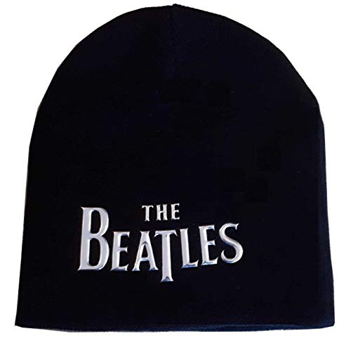 Beatles Beanie Sonic Silver Drop T Logo Knit Skully Mütze, Schwarz von Rocks-Off