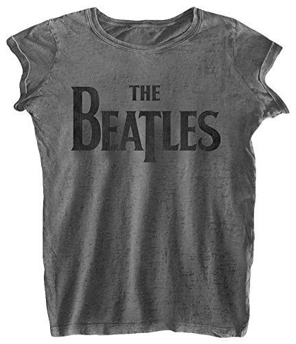 T-Shirt # M Grey Femmina # Drop T Logo von The Beatles