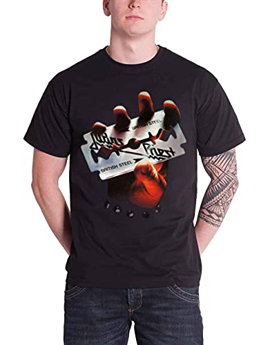 Rockoff Trade Herren Britischer Stahl T-Shirt, Schwarz, L von Rockoff Trade