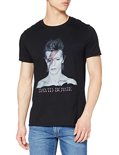 Rockoff Trade Herren David Bowie Aladdin Sane T-Shirt, Schwarz, XL von Rockoff Trade