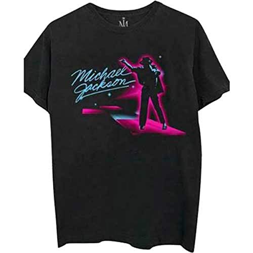 Rockoff Trade Herren Michael Jackson Neon T-Shirt, Schwarz (Black Black), X-Large von Rockoff Trade