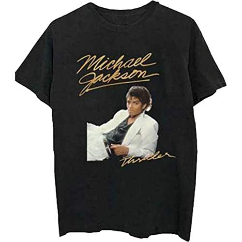 Rockoff Trade Herren Michael Jackson Thriller White Suit T-Shirt, Schwarz (Black Black), Medium von Rockoff Trade