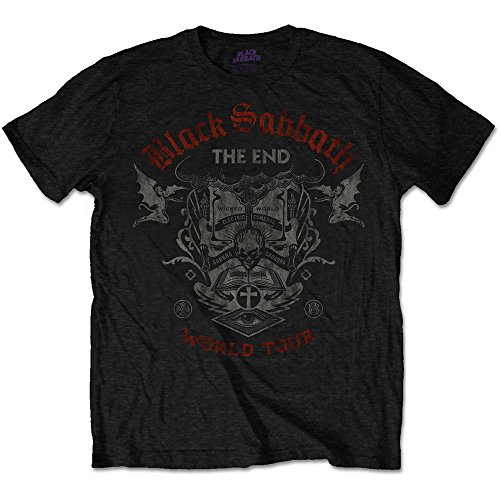 Rockoff Trade Herren Black Sabbath The End Reading Skull T-Shirt, Schwarz, S von Rockoff Trade