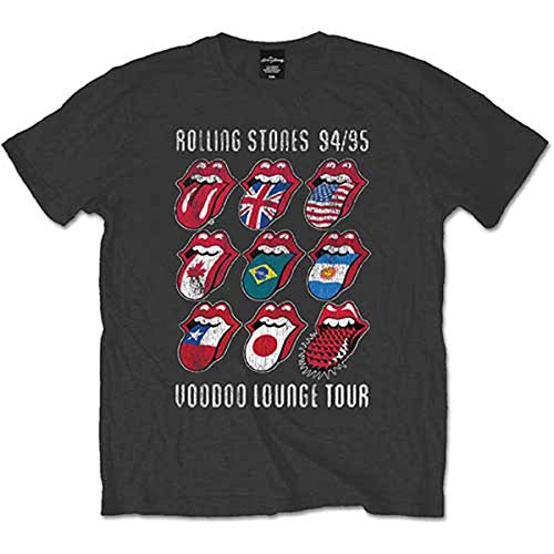 Rockoff Trade Herren The Rolling Stones Voodoo Lounge Tongues T-Shirt, grau, M von Rolling Stones