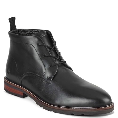 Rockport Caspe Chukka Boot für Herren, Schwarz Leder, 46.5 EU von Rockport