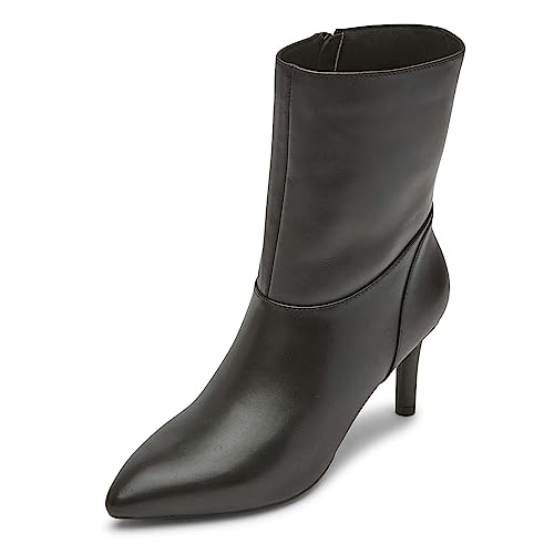 Rockport Damen Chalina Mid Boot, Schwarz Leder, 40 EU von Rockport