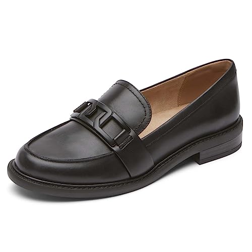 Rockport Harleen Loafer für Damen, flach, Schwarz Leder, 35 EU von Rockport