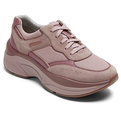 Rockport Damen Prowalker Laceup Sneaker, Mauve Suede Textile Eco, 45 EU von Rockport