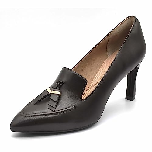 Rockport Damen Total Motion Sheehan Ornament Loafer Pumps, Coffee Bean Leather, 8 Wide von Rockport