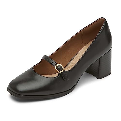 Rockport Damen Violetta Mary Jane Pumps, Schwarz Leder, 35.5 EU Weit von Rockport