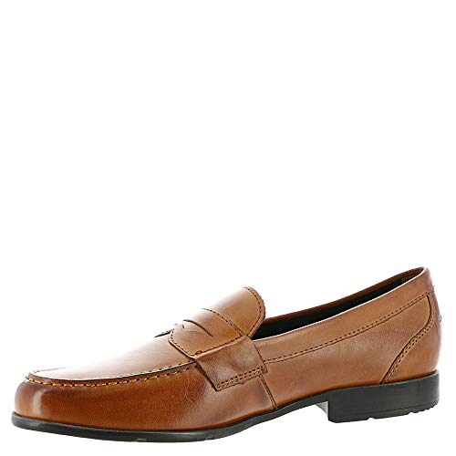 Rockport Herren Klassische Loafer Penny Schuhe, 43 W EU, Cognac von Rockport