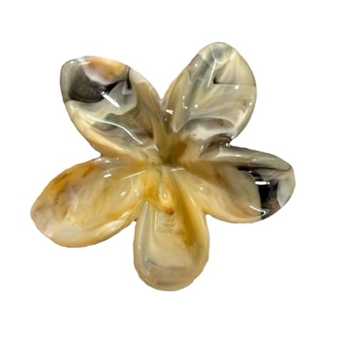 Rockreyoa 2 Stück Blumen Haarspangen Damen Rutschfeste Haarklammern Flower Hair Claw Clips Blumenförmige Krallenklammern Haarschmuck Blumenklammern für Frauen Mädchen Haarstyling Zubehör Gelb von Rockreyoa