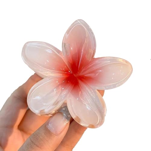 Rockreyoa 2 Stück Blumen Haarspangen Damen Rutschfeste Haarklammern Flower Hair Claw Clips Blumenförmige Krallenklammern Haarschmuck Blumenklammern für Frauen Mädchen Haarstyling Zubehör Rosa#2 von Rockreyoa