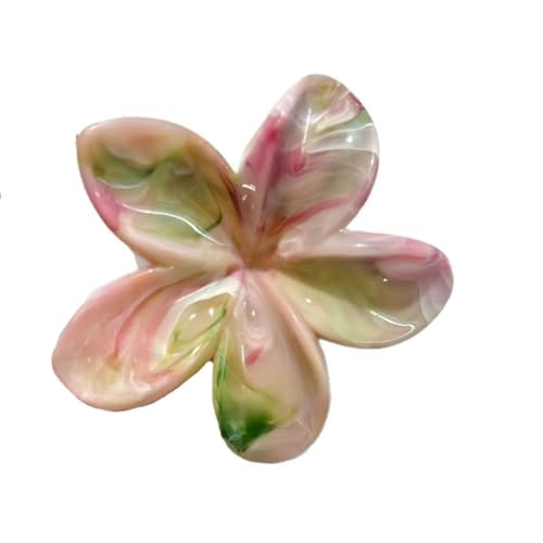Rockreyoa 2 Stück Blumen Haarspangen Damen Rutschfeste Haarklammern Flower Hair Claw Clips Blumenförmige Krallenklammern Haarschmuck Blumenklammern für Frauen Mädchen Haarstyling Zubehör Rosa Grün von Rockreyoa