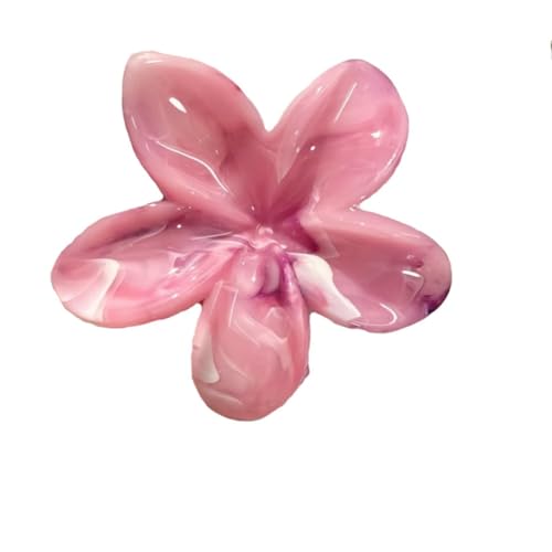 Rockreyoa 2 Stück Blumen Haarspangen Damen Rutschfeste Haarklammern Flower Hair Claw Clips Blumenförmige Krallenklammern Haarschmuck Blumenklammern für Frauen Mädchen Haarstyling Zubehör Roserot von Rockreyoa