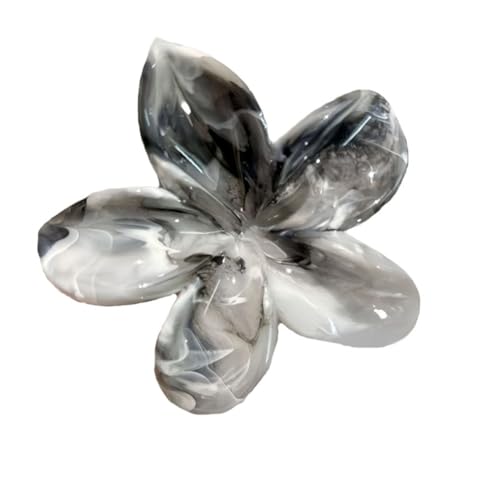 Rockreyoa 2 Stück Blumen Haarspangen Damen Rutschfeste Haarklammern Flower Hair Claw Clips Blumenförmige Krallenklammern Haarschmuck Blumenklammern für Frauen Mädchen Haarstyling Zubehör Schwarz von Rockreyoa