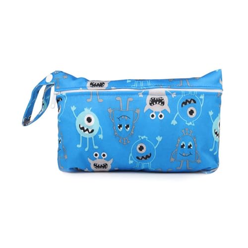 Rockreyoa 2 x Nasstaschen Wasserdicht Wetbag Wickeltasche Windelbeutel Waschbare Organiser Tragbare Nassbeutel Aufbewahrungstasche mit Reißverschluss für Babys Windeln Damenbinden Badekleidung 7# von Rockreyoa