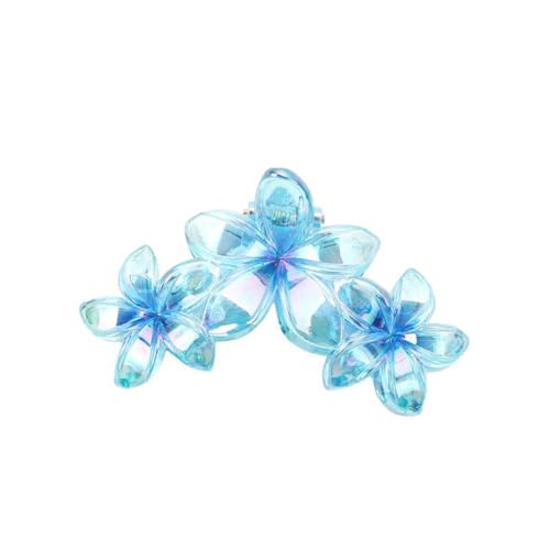 Rockreyoa 3 Stück Blume Haarklammer Dekorative Haarkrallen Große Hawaiian Haar Blume Clip Frauen Haarschmuck Rutschfest Flower Hair Clip Acryl Blumenklammer Niedlich Haarspangen Claw Clip Blau von Rockreyoa