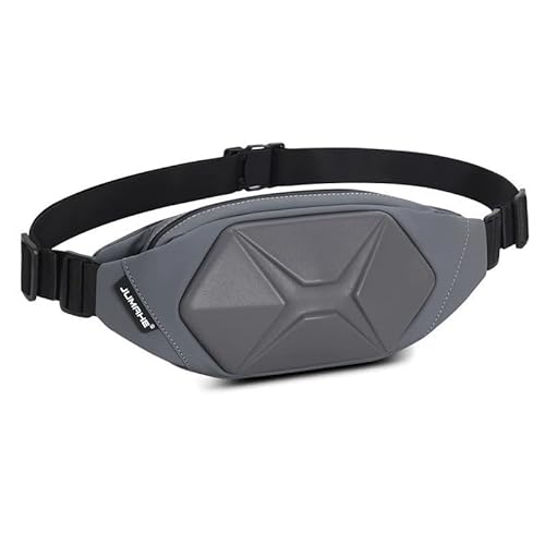 Rockreyoa Brusttasche Sling Bag Herren Schultertasche Hüfttasche Kreativ Hartschale Crossbody Bag umhängetasche Wasserdichtes Männer Frauen für Outdoor Sport Wandern Radfahren Reisen Klettern Grau von Rockreyoa