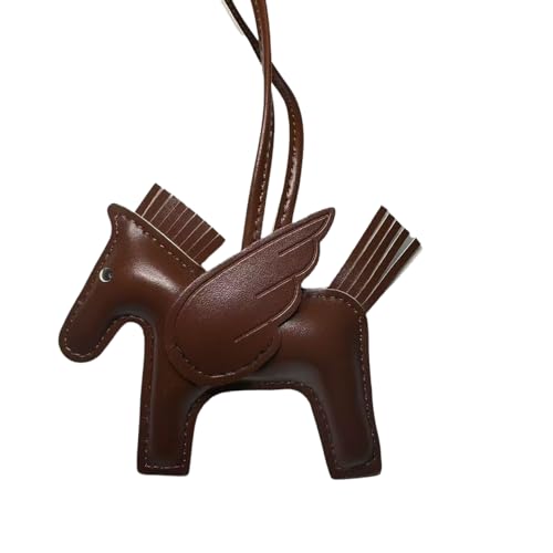 Rockreyoa Cartoon-Pferde-Anhänger Autoschlüsselanhänger Ledertaschen-Anhänger Taschenanhänger Bag Charms Geldbörsenanhänger Keychain Cute Pony-Schlüsselanhänger für Handtasche Rucksack Reines Grau von Rockreyoa