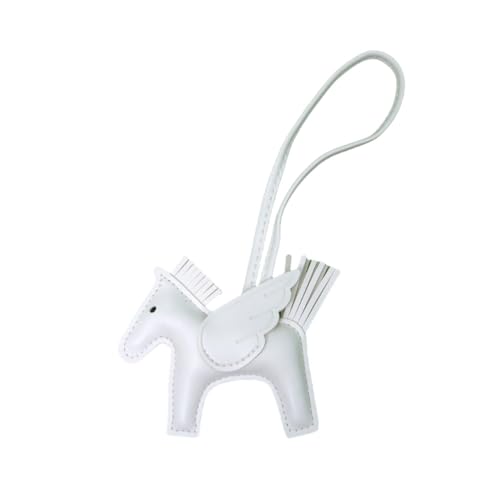 Rockreyoa Cartoon-Pferde-Anhänger Niedliche Schlüsselanhänger Autoschlüsselanhänger Pferd Taschenanhänger Geldbörsenanhänger Tier-Deko-Anhänger Keychain Cute Bag Charms Phone Charm Weiß von Rockreyoa