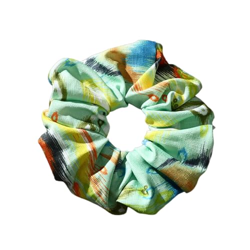 Rockreyoa Haargummis Elastische Glitzer Haargummi Funkelnde Hair Scrunchies Mode Pferdeschwanz Halter Scrunchie Schöne Haarkschmuck Gummibänder Zopfgummis für Frauen Damen Mädchen Grasgrün von Rockreyoa