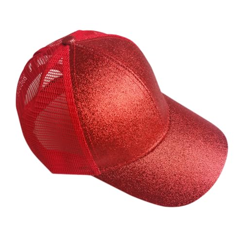 Rockreyoa Mädchen Basecap Kinder Glitzer Baseball Cap Netz Baseballmütze Glänzende Pferdeschwanz Hüte Verstellbare Sonnenhut Sommer Baseballkappe Cool Kappe Sommer Sonnenkappe Outdoor Rot Rockreyoa Mädchen Basecap Kinder Glitzer Baseball Cap Netz Baseballmütze Glänzende Pferdeschwanz Hüte Verstellbare Sonnenhut Sommer Baseballkappe Cool Kappe Sommer Sonnenkappe Outdoor Rot von Rockreyoa