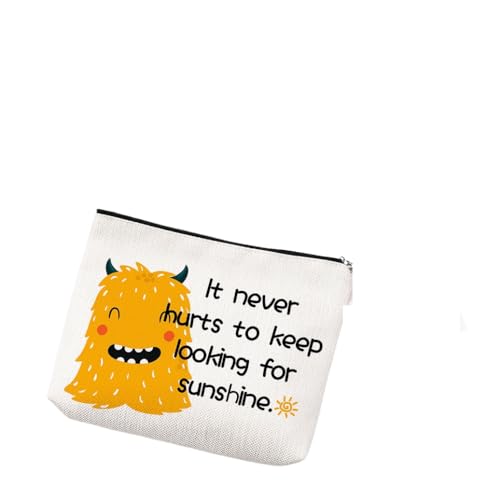 Rockreyoa Makeup Tasche mit Reißverschluss Bedruckte Kosmetiktasche Tragbare Kulturbeutel Kosmetiktasche Multifunktionaler Schminktasche Travel Cosmetic Organizer Reißverschluss-Stiftetasche E von Rockreyoa