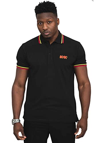 AC/DC Polo hemd -2XL- Classic Logo Schwarz von Rocks-off