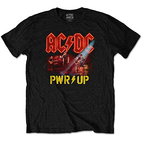 AC/DC T Shirt PWR UP Power Up Neon Live Band Logo Nue offiziell Herren von Rocks-off